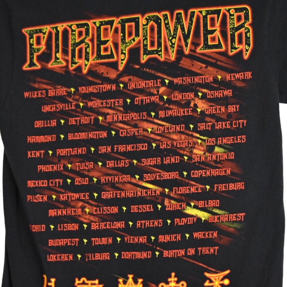 Judas Priest Tee S Unisex Adult Firepower Tour 2018 Graphic Rock Band Shirt - Picture 7 of 7